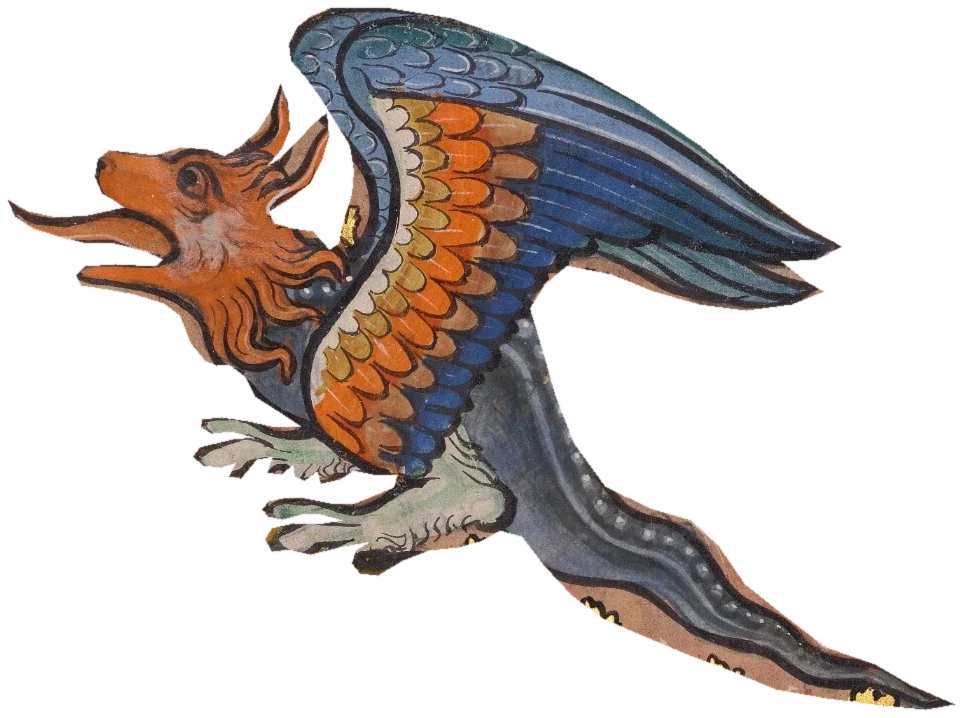 Dragon d’un bestiaire médiéval.