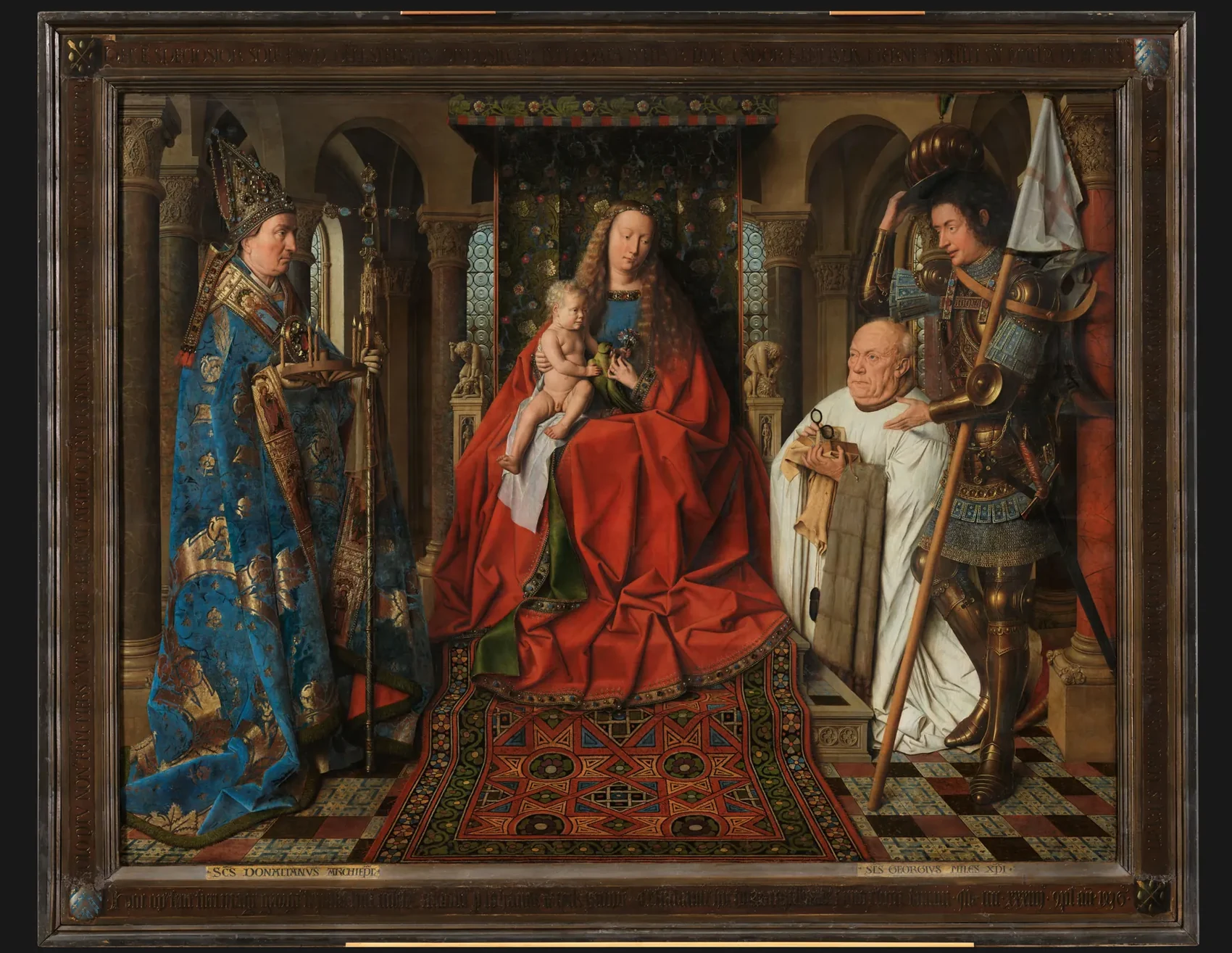 Jan van Eyck, Madone au chanoine Joris van der Paele, 1436, Musea Brugge.